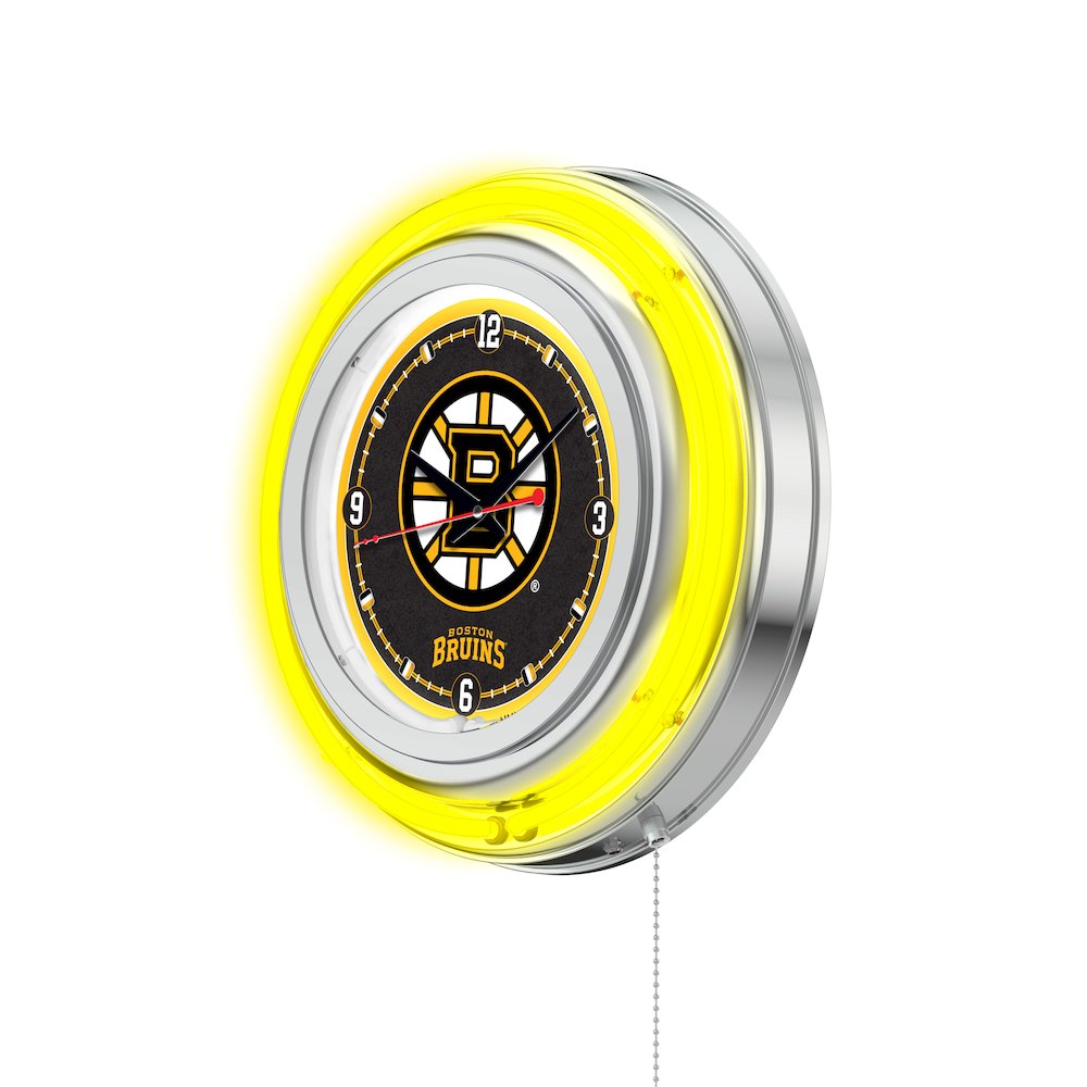 Boston Bruins Neon Clock. Picture 2