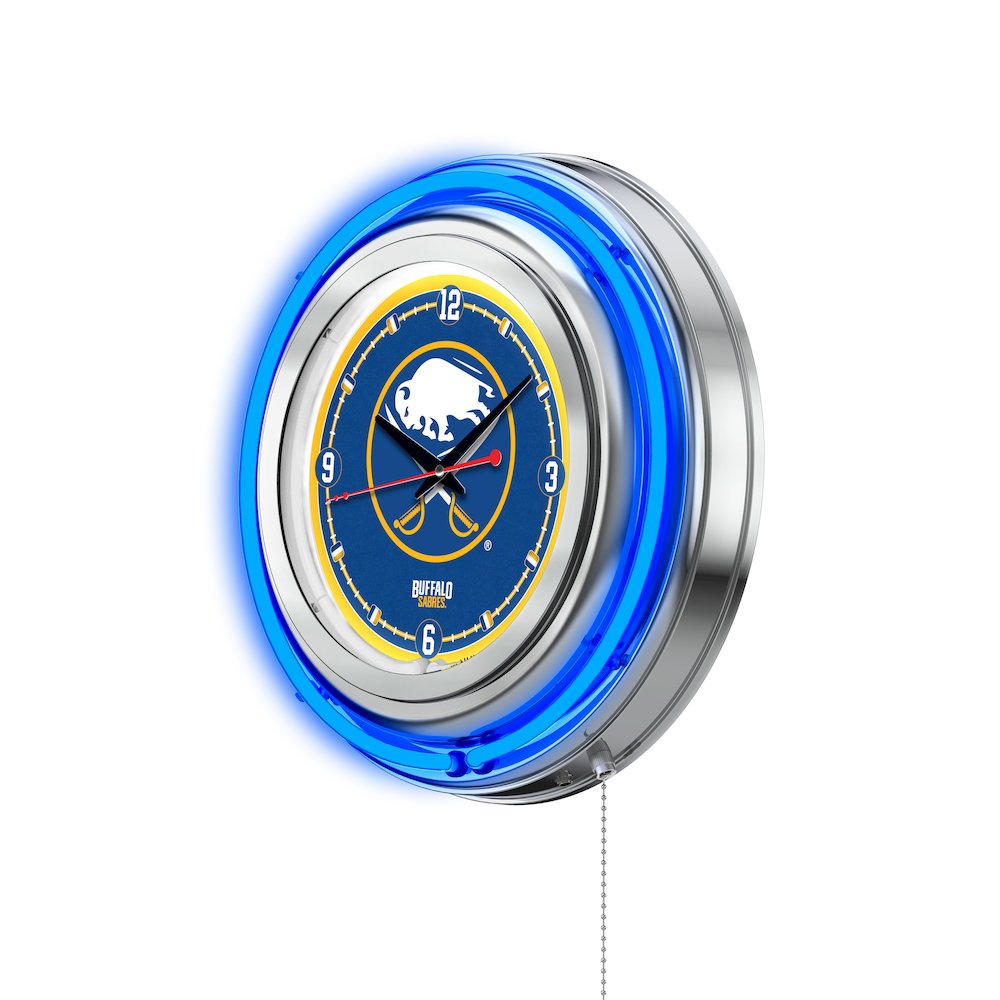 Buffalo Sabres Neon Clock. Picture 2