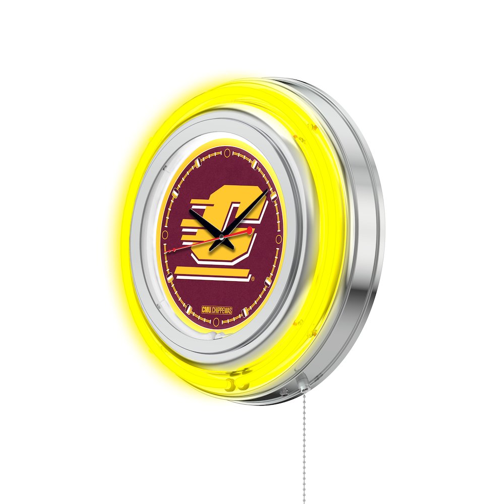 Central Michigan Neon Clock. Picture 2