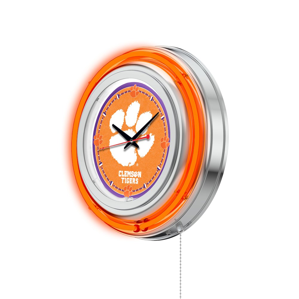 Clemson Neon Clock. Picture 2