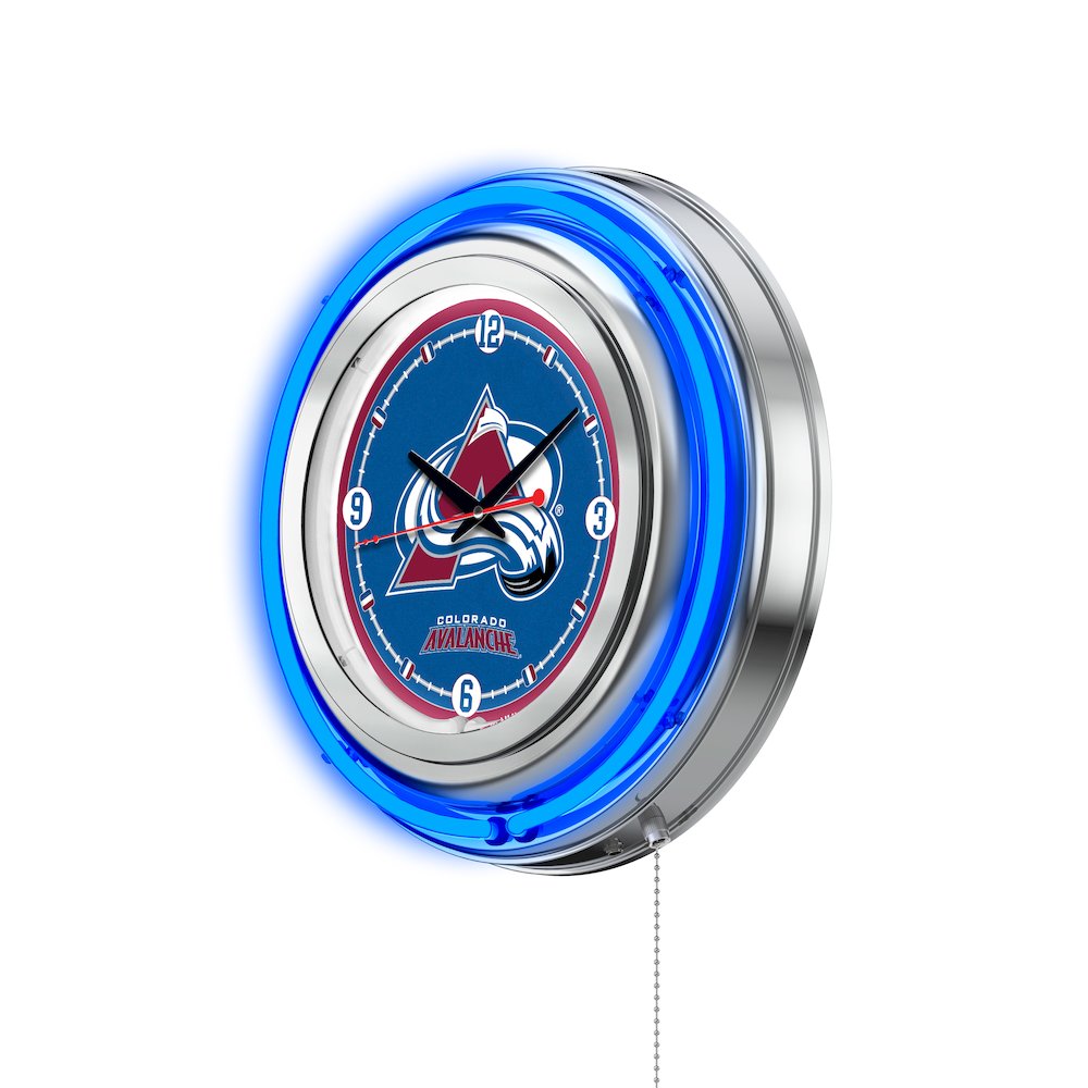 Colorado Avalanche Neon Clock. Picture 2