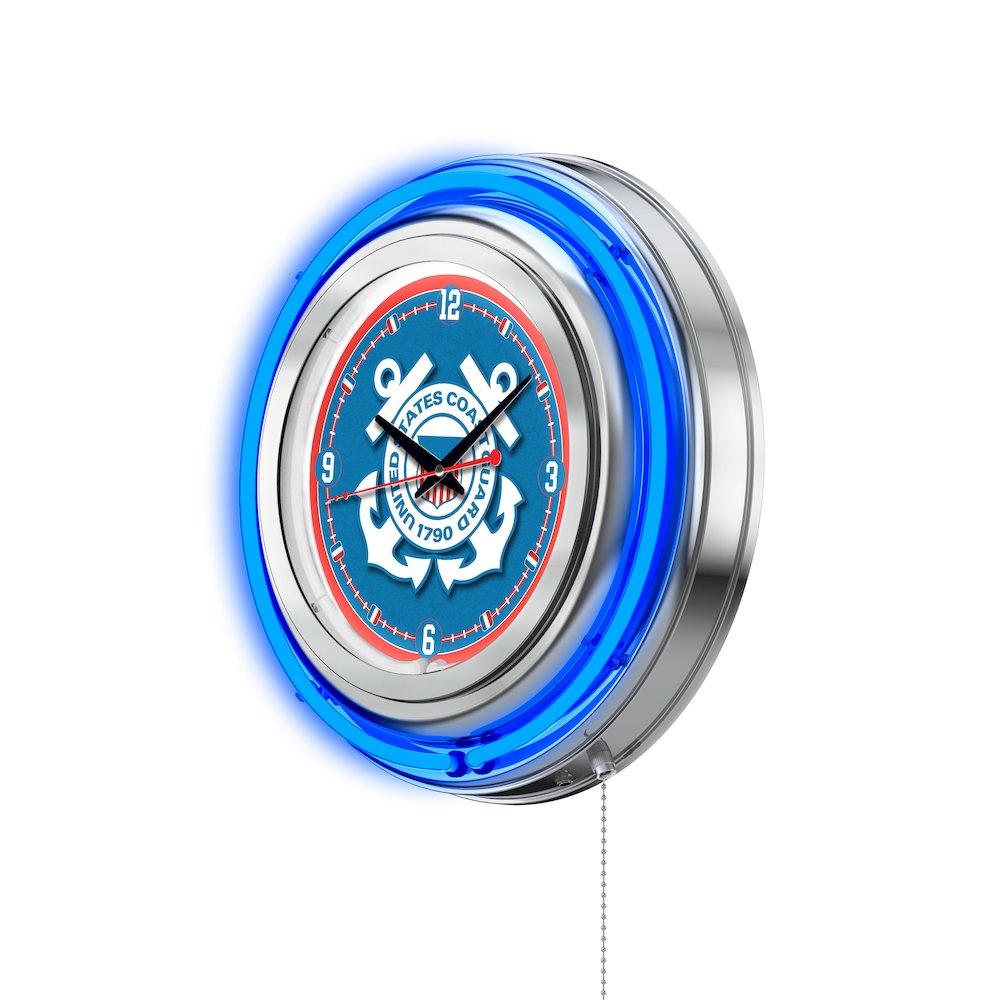 U.S. Coast Guard Neon Clock. Picture 2