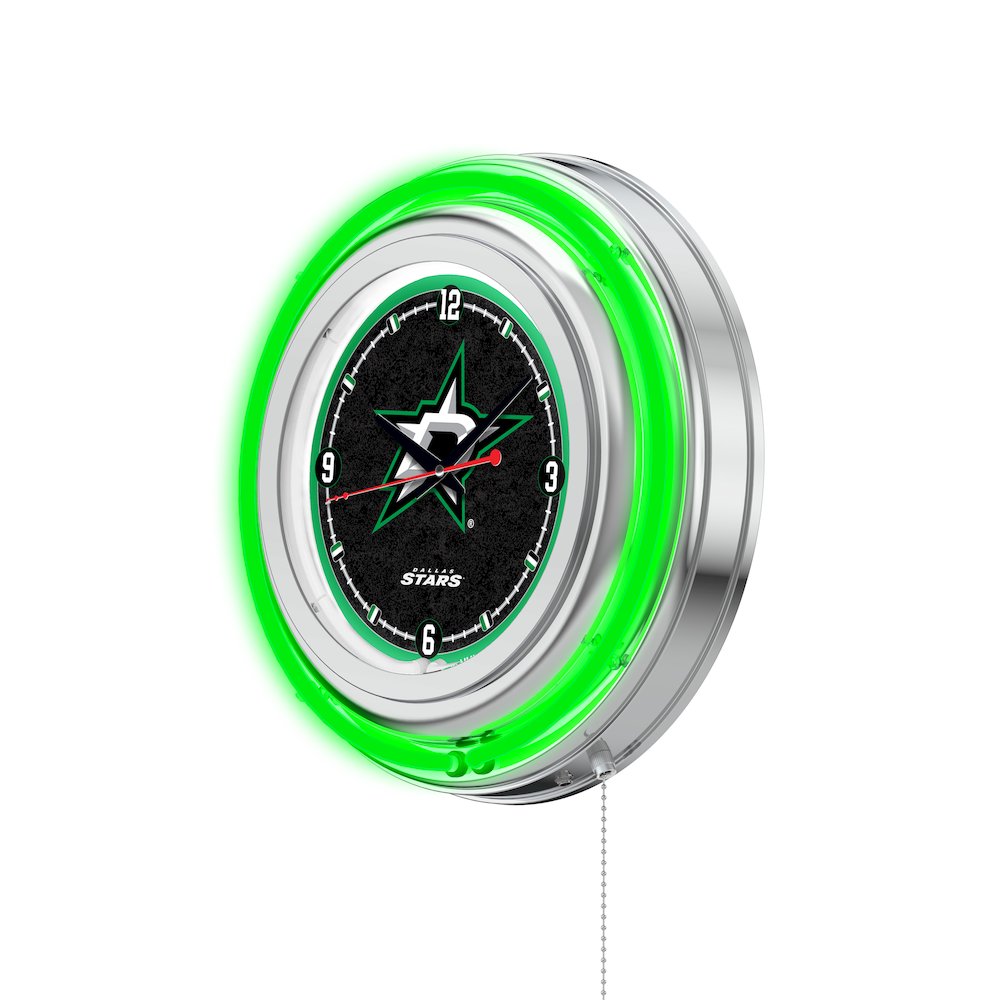 Dallas Stars Neon Clock. Picture 2