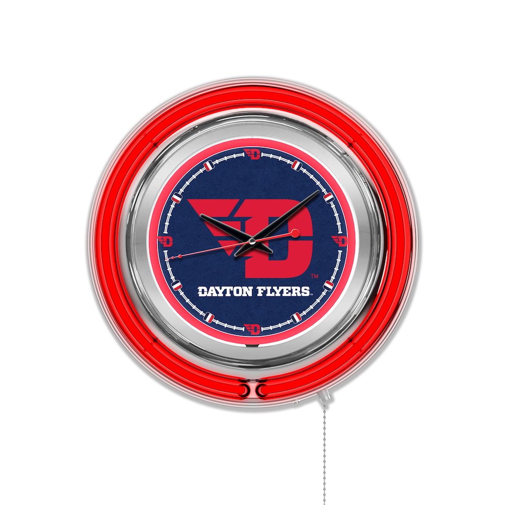 University of Dayton Neon Clock. Picture 1