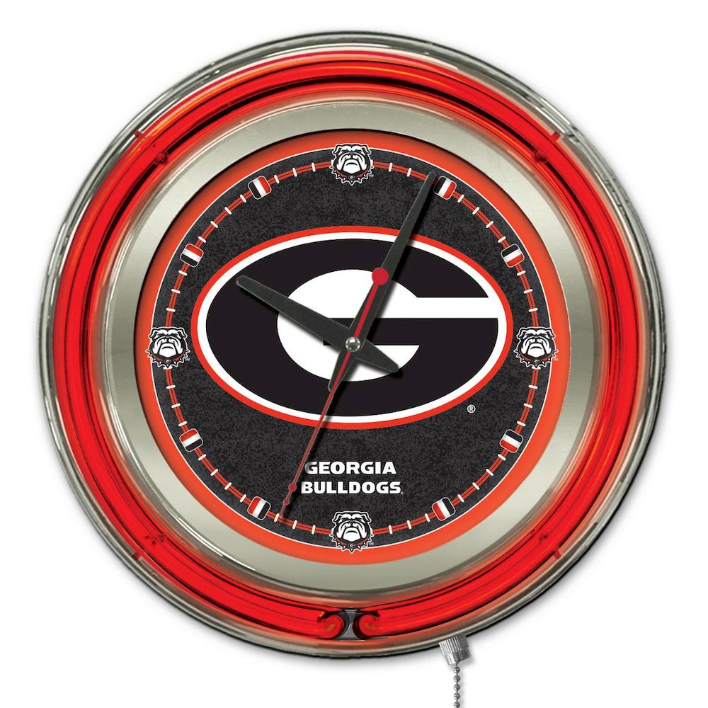 Georgia "G" Neon Clock. Picture 1