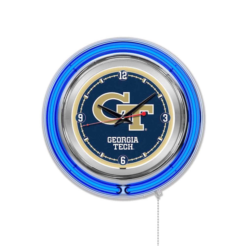 Georgia Tech Neon Clock. Picture 1