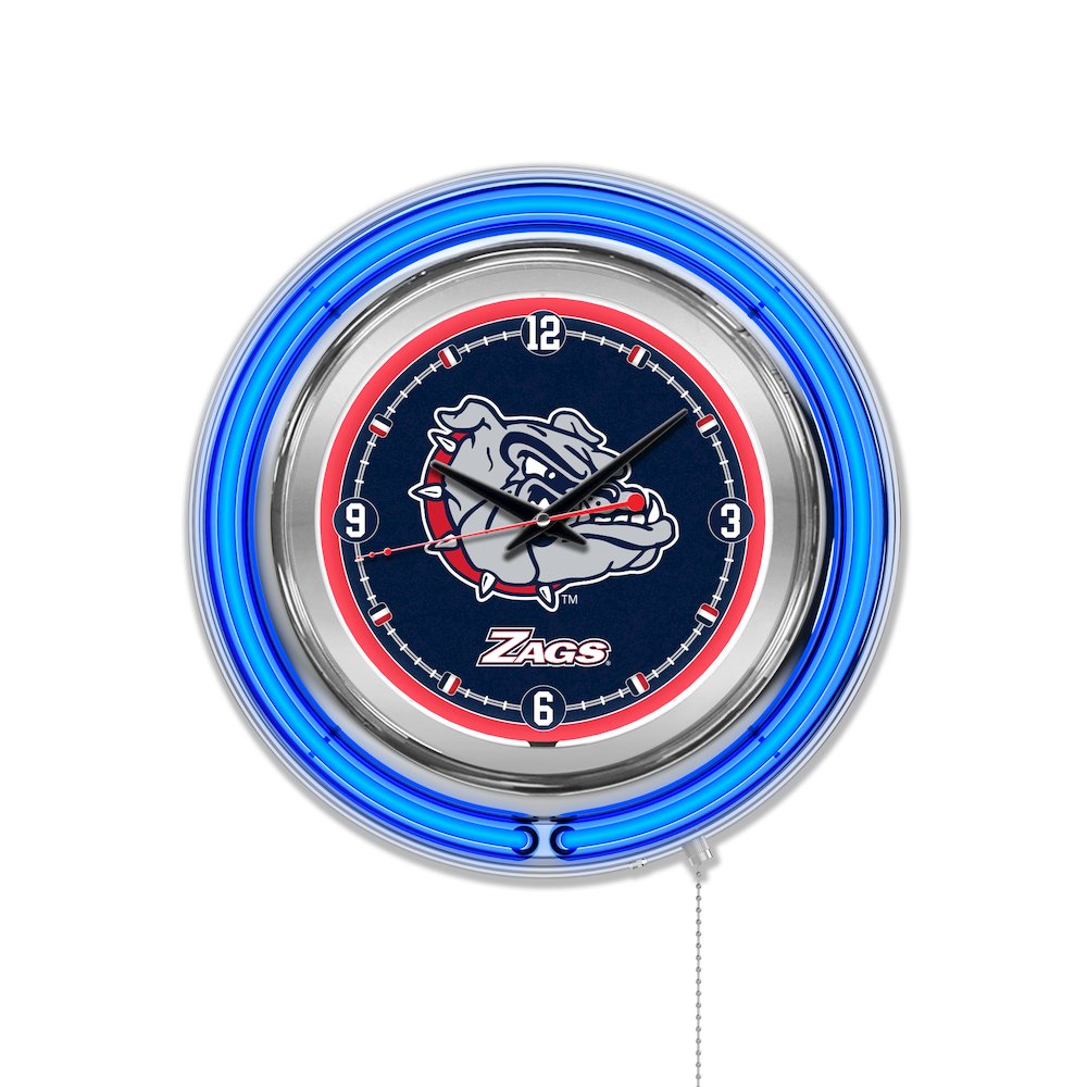 Gonzaga Neon Clock. Picture 1