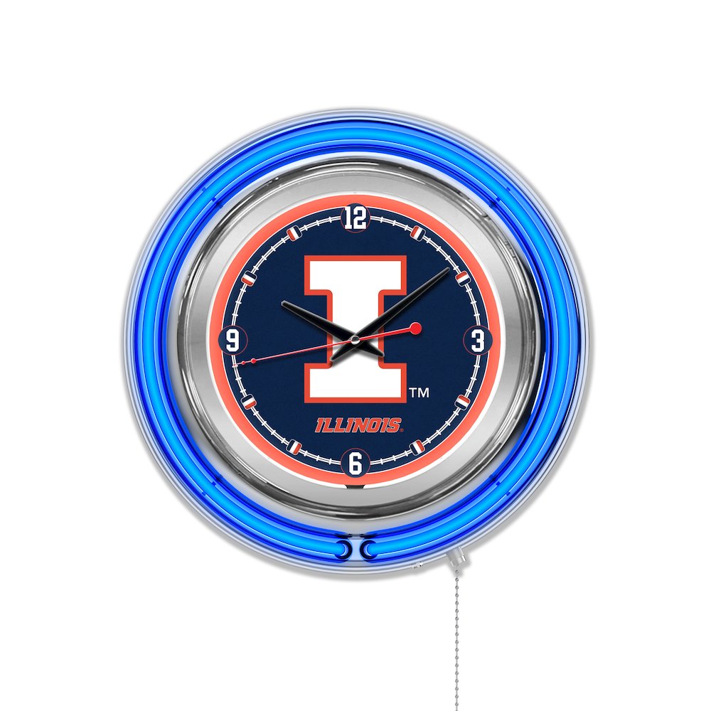 Illinois Neon Clock. Picture 1