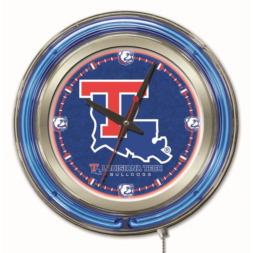Louisiana Tech Neon Clock. Picture 1