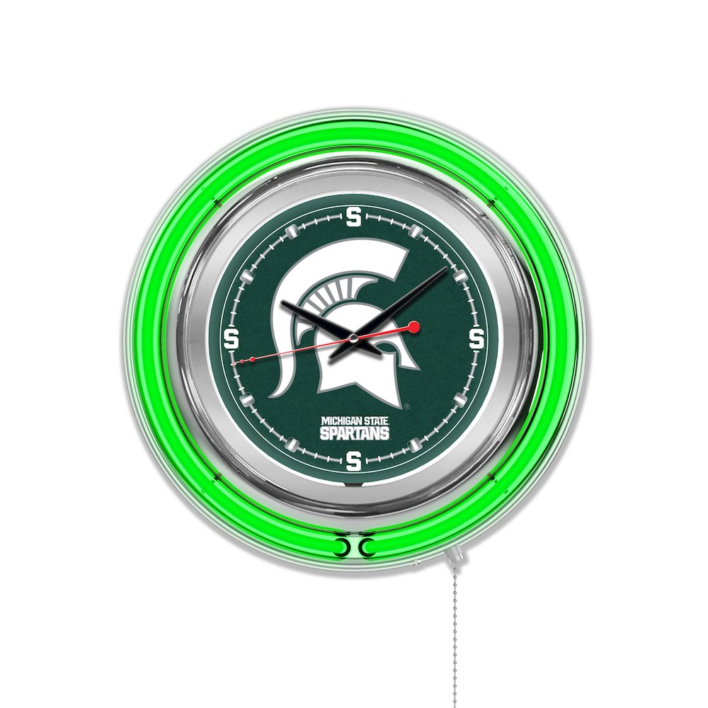 Michigan State Neon Clock. Picture 1