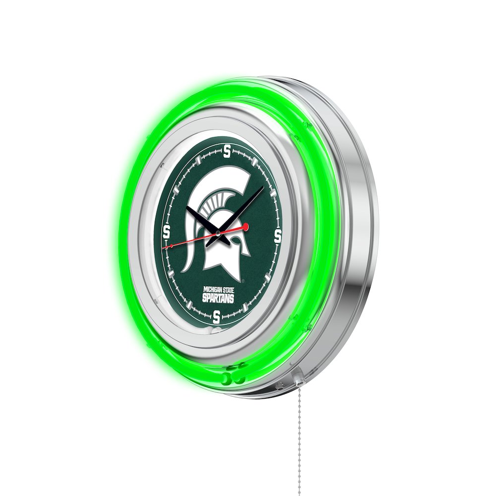 Michigan State Neon Clock. Picture 2