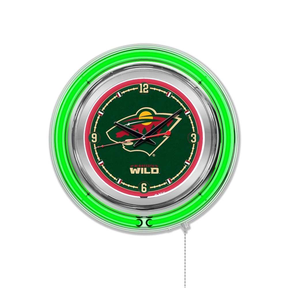 Minnesota Wild Neon Clock. Picture 1