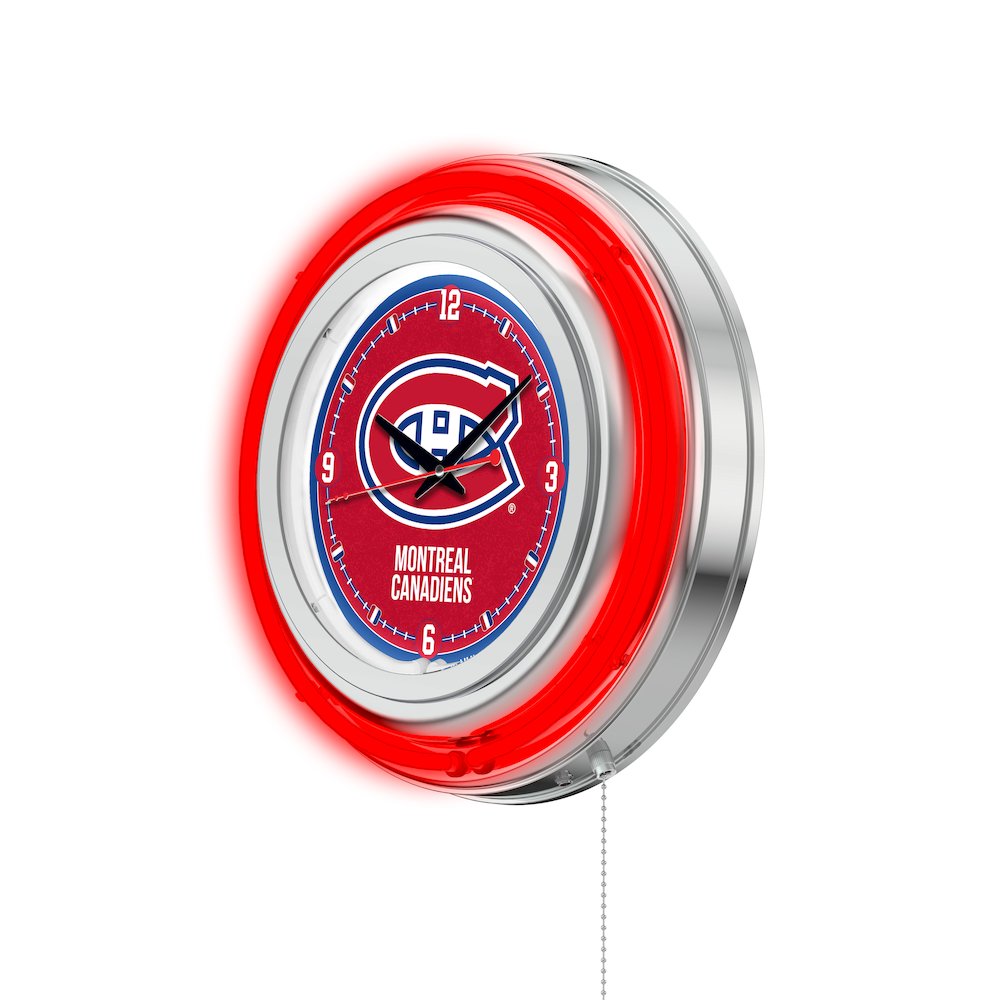 Montreal Canadiens Neon Clock. Picture 2