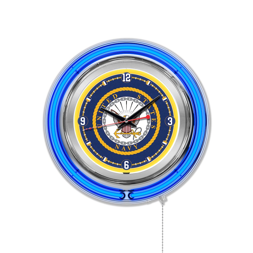 U.S. Navy Neon Clock. Picture 1