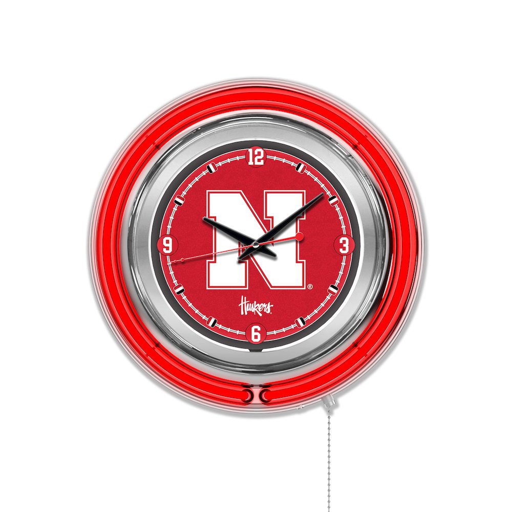 Nebraska Neon Clock. Picture 1