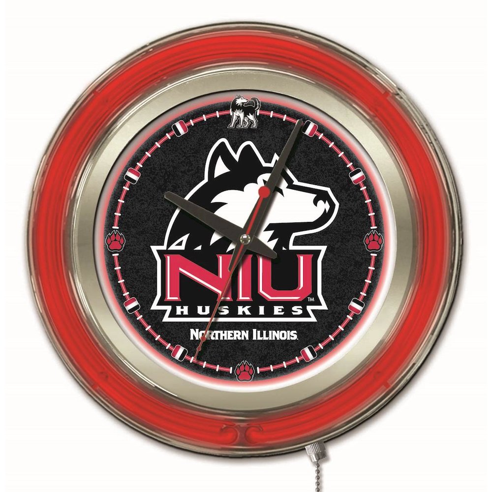 Northern Illinois Neon Clock. Picture 1