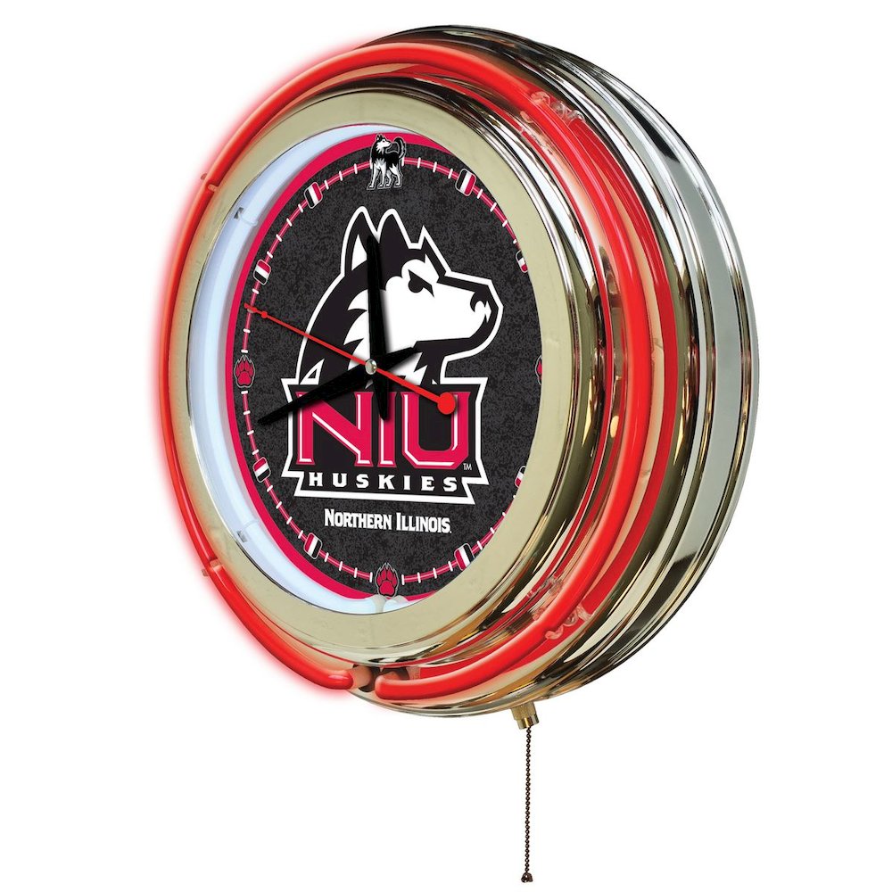 Northern Illinois Neon Clock. Picture 2