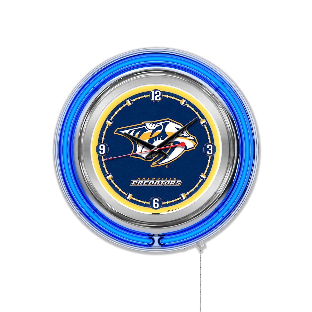 Nashville Predators Neon Clock. Picture 1