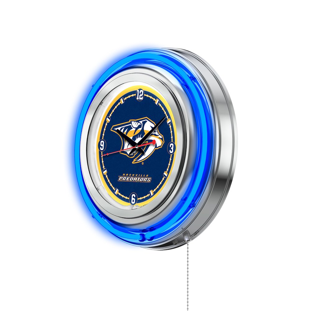 Nashville Predators Neon Clock. Picture 2