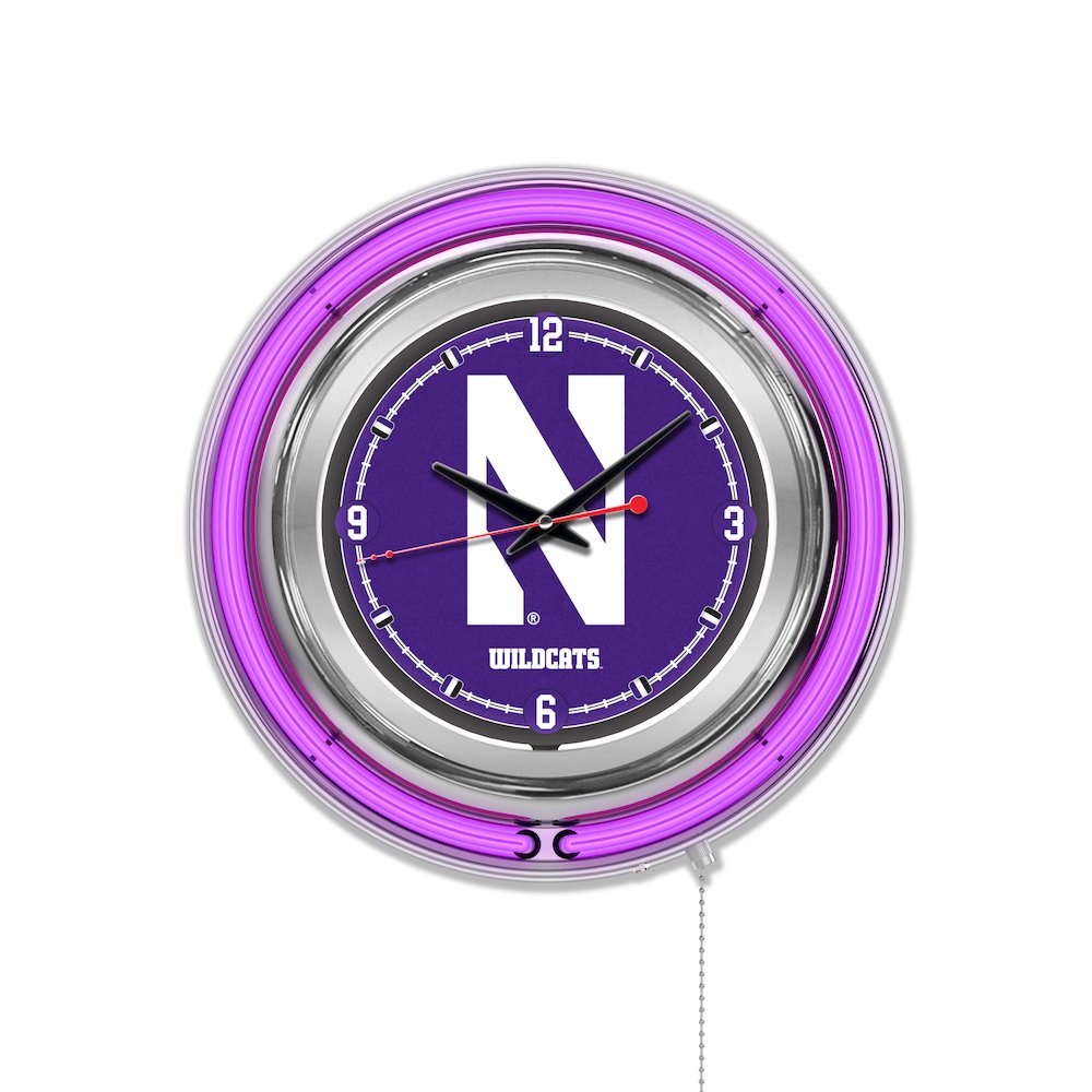Northwestern Neon Clock. Picture 1