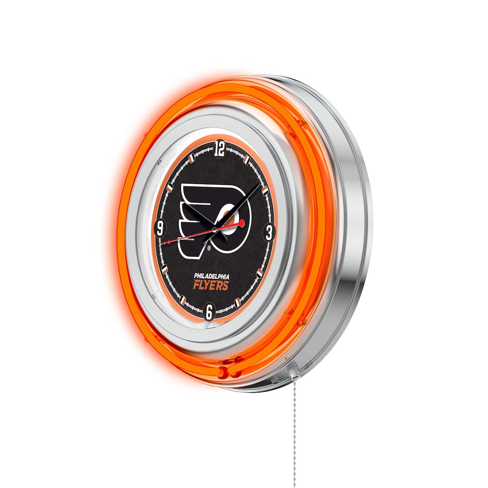 Philadelphia Flyers Neon Clock. Picture 2