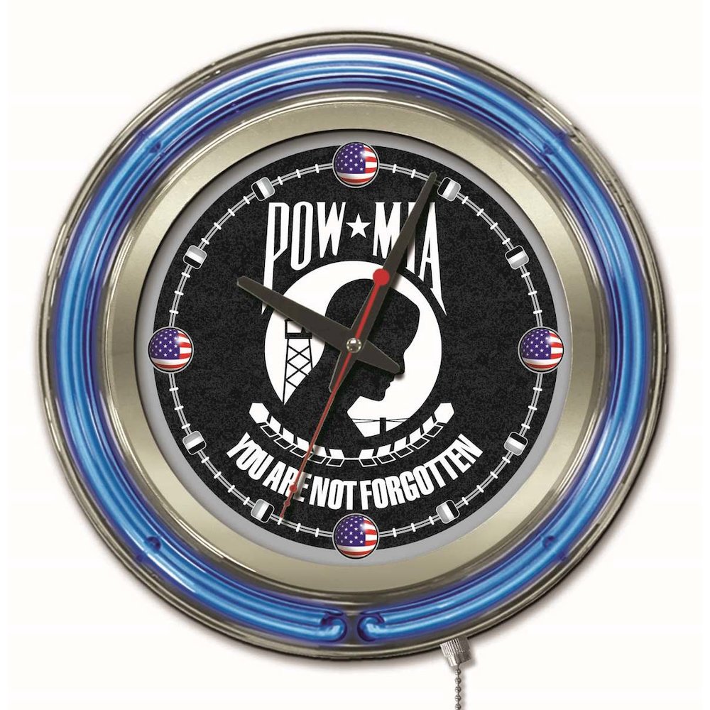 POW/MIA Neon Clock. Picture 1