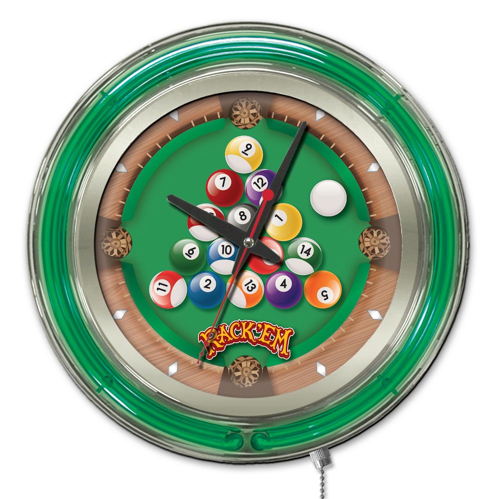 Rack Em Neon Clock. Picture 1