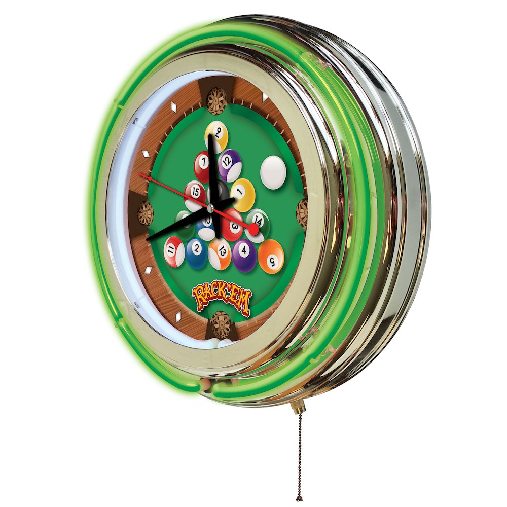 Rack Em Neon Clock. Picture 2