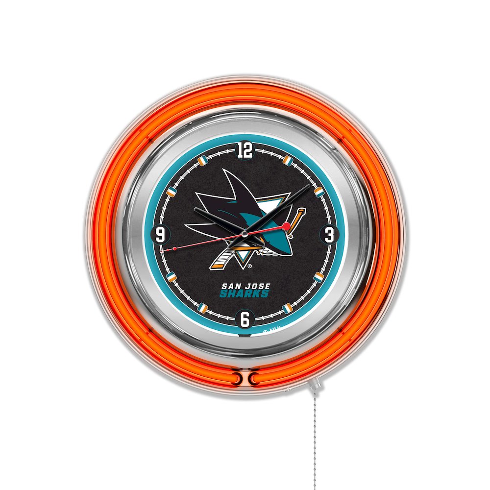 San Jose Sharks Neon Clock. Picture 1