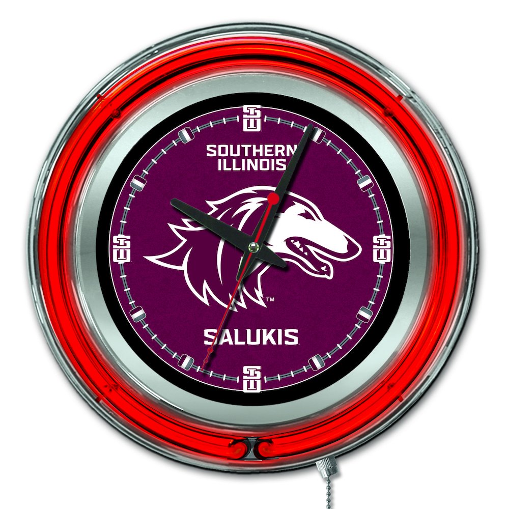 Southern Illinois Neon Clock. Picture 1