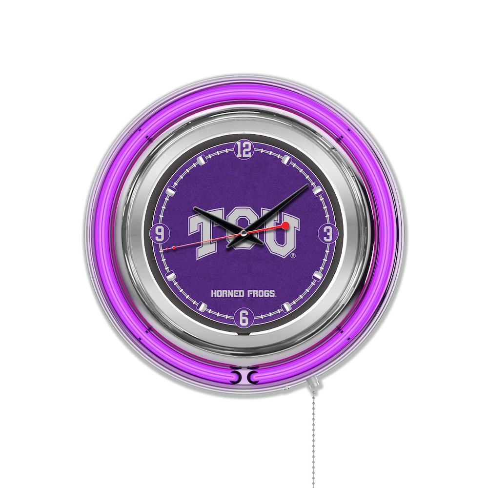 TCU Neon Clock. Picture 1