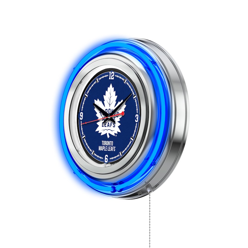 Toronto Maple Leafs Neon Clock. Picture 2