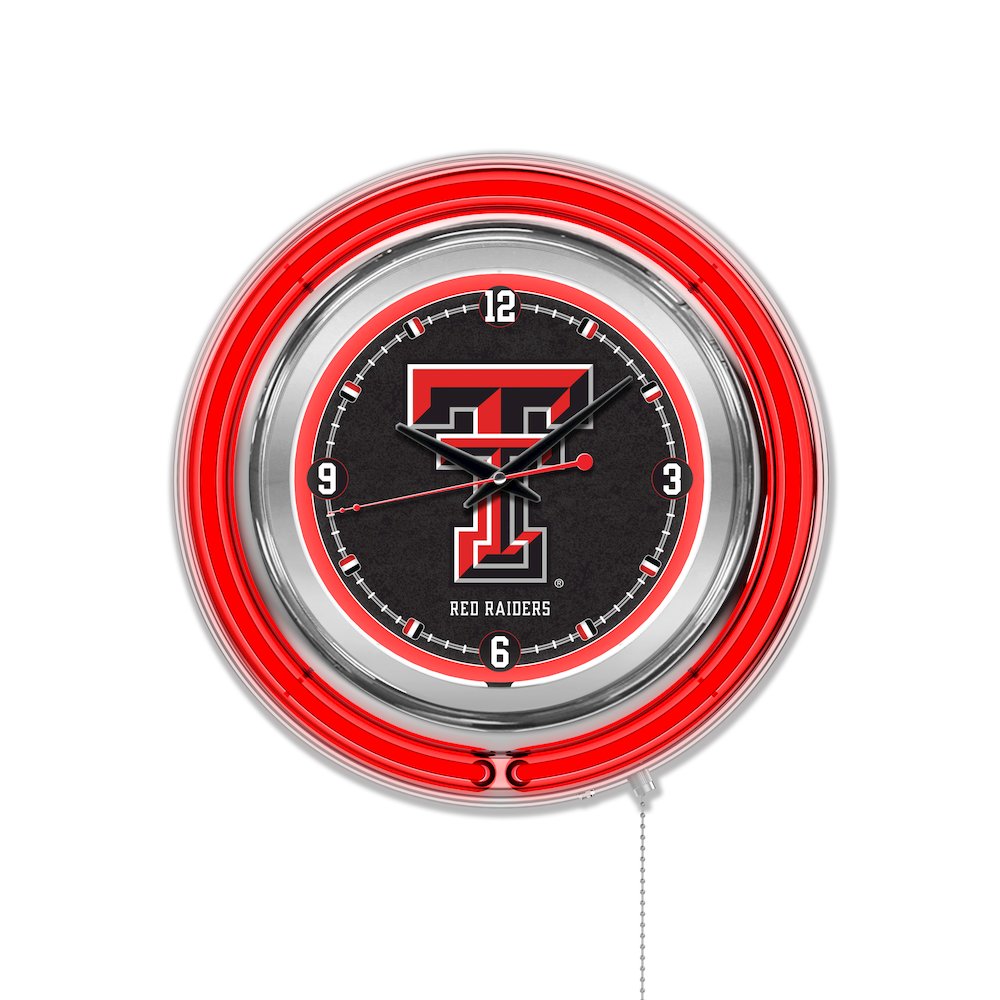 Texas Tech Neon Clock. Picture 1