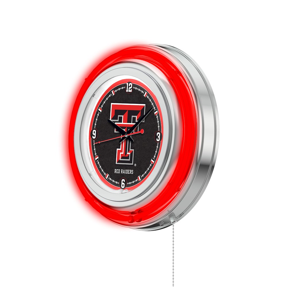 Texas Tech Neon Clock. Picture 2