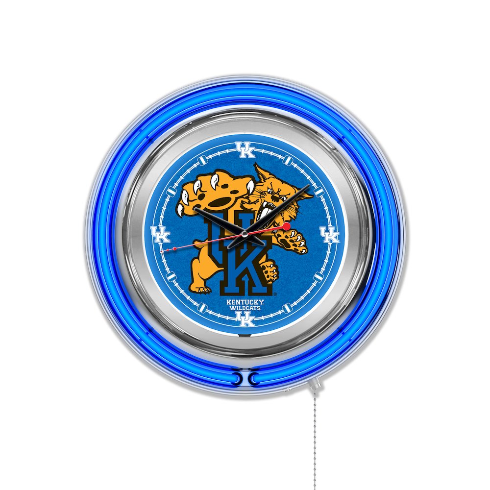 Kentucky "Wildcat" Neon Clock. Picture 1