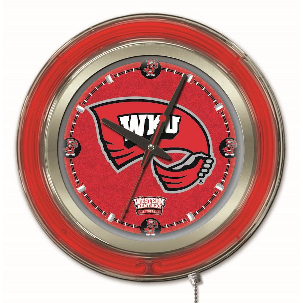Western Kentucky Neon Clock. Picture 1