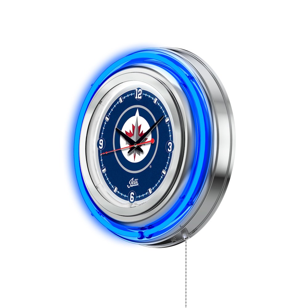 Winnipeg Jets Neon Clock. Picture 2