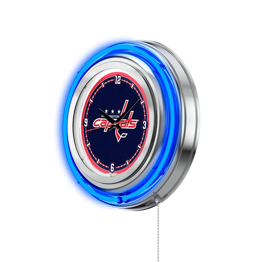 Washington Capitals Neon Clock. Picture 2