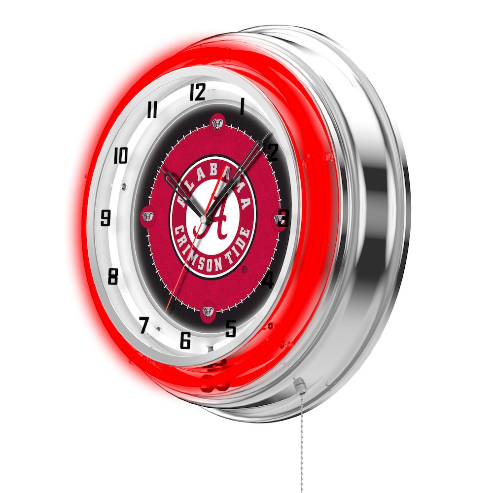 Alabama 19" Neon Clock. Picture 2