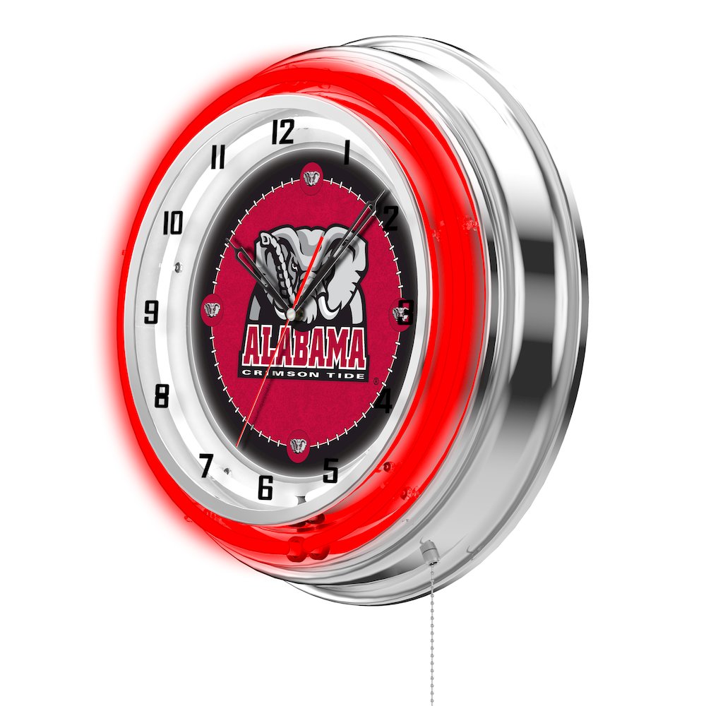 Alabama 19" Neon Clock. Picture 2