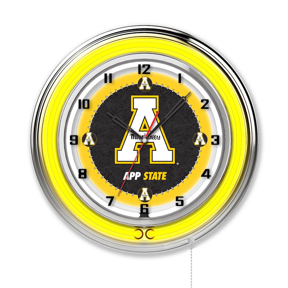 Appalachian State 19" Neon Clock. Picture 1