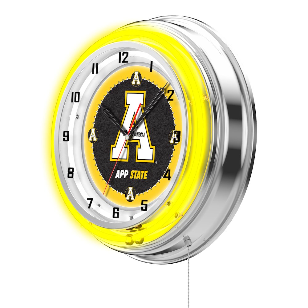Appalachian State 19" Neon Clock. Picture 2