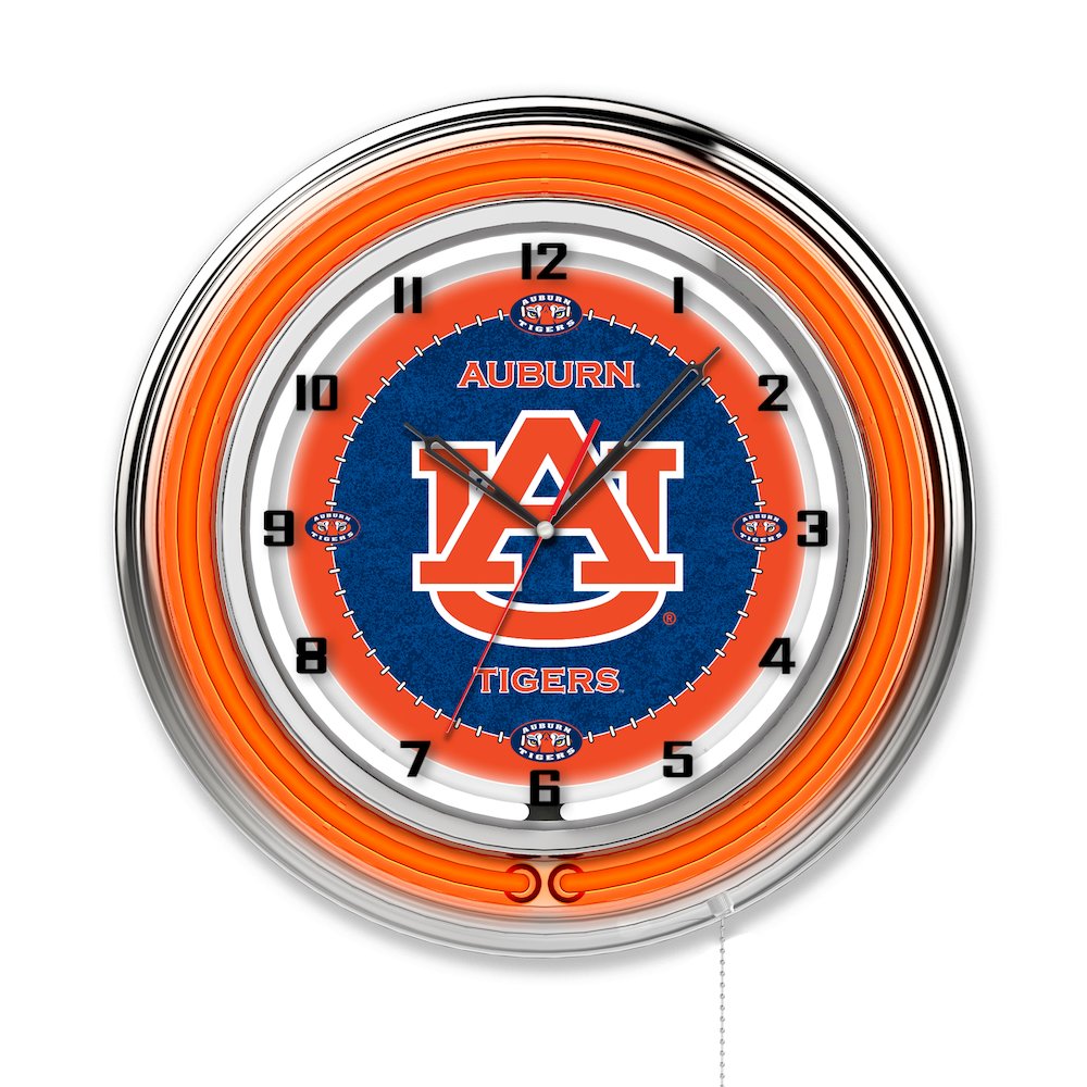 Auburn 19" Neon Clock. Picture 1