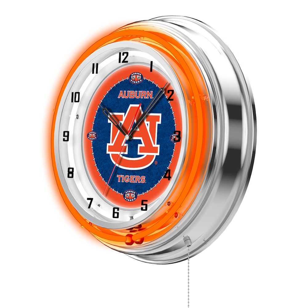 Auburn 19" Neon Clock. Picture 2