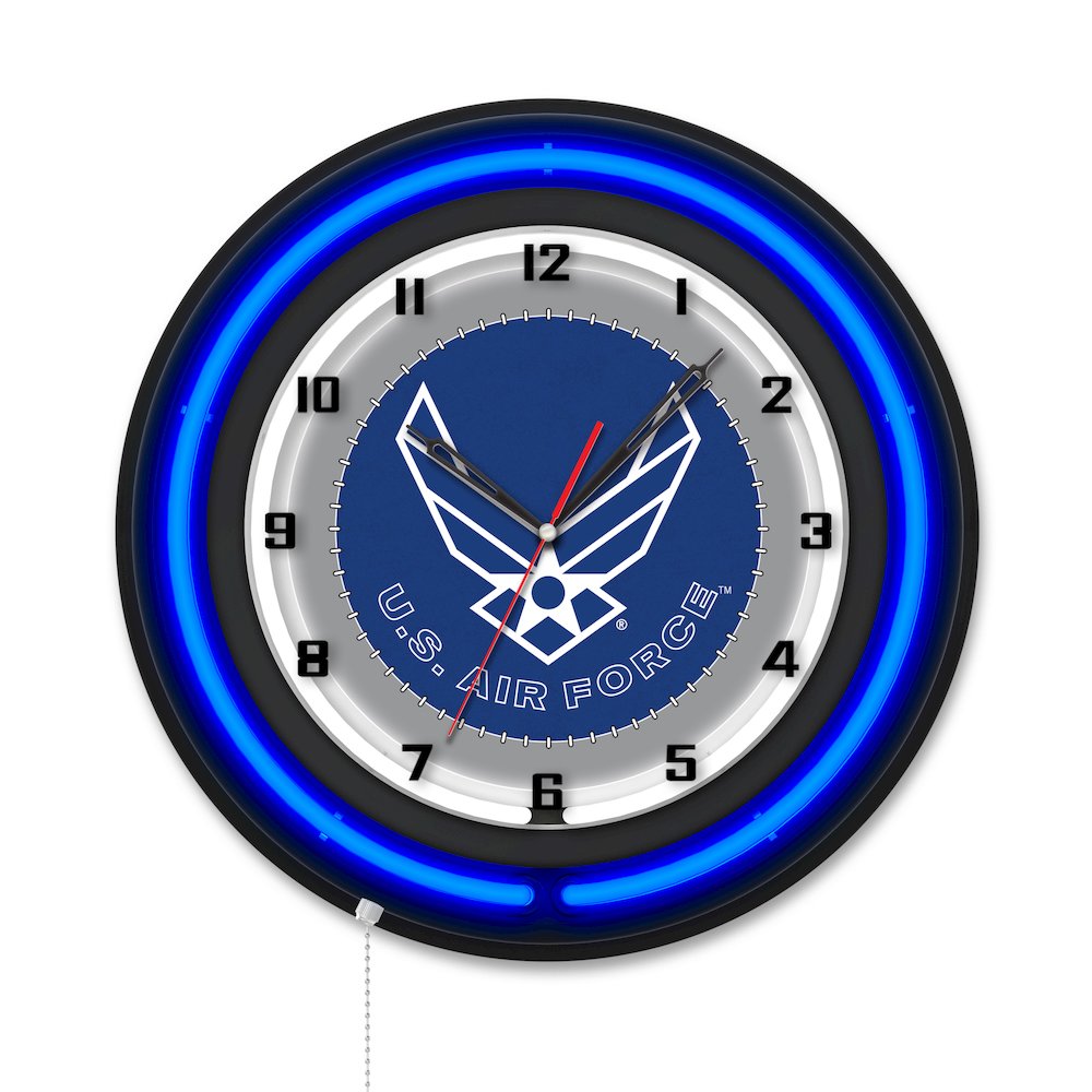 United States Air Force 19" Double Neon Wall Clock. Picture 1