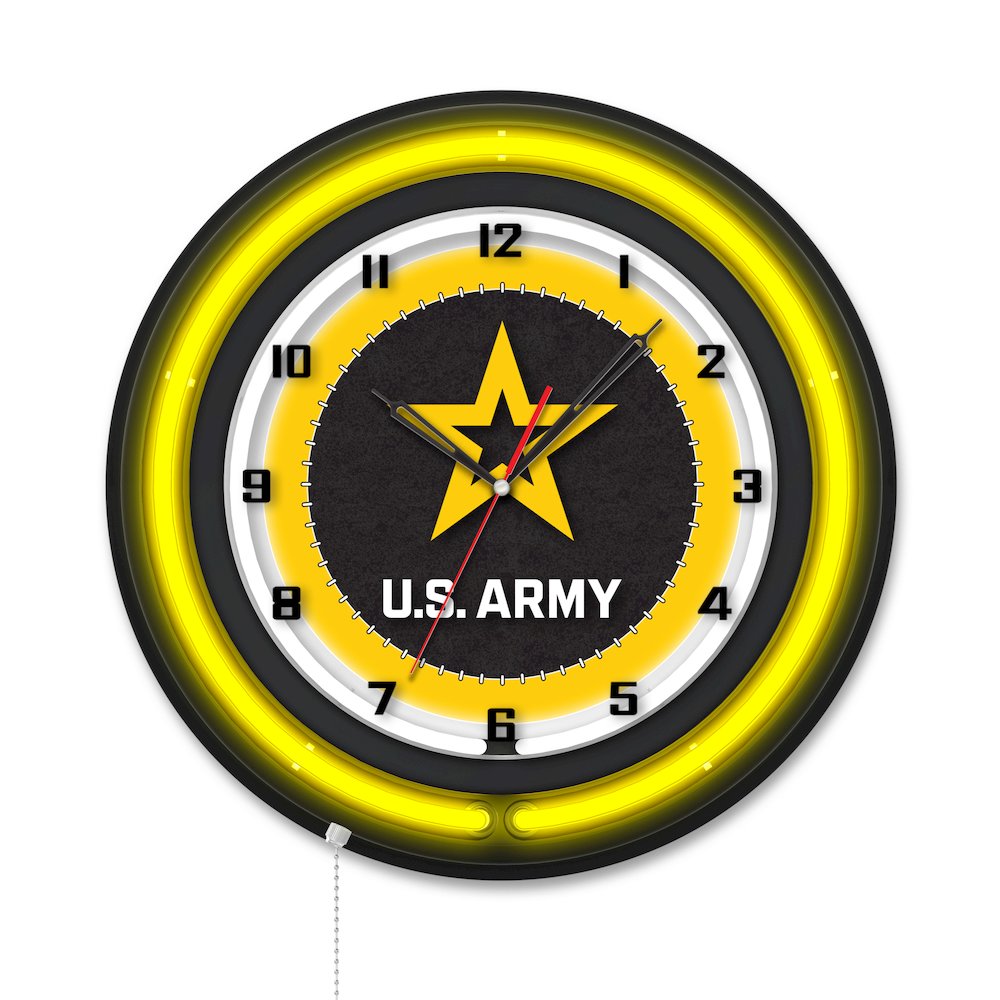 United States Army 19" Double Neon Wall Clock. Picture 1