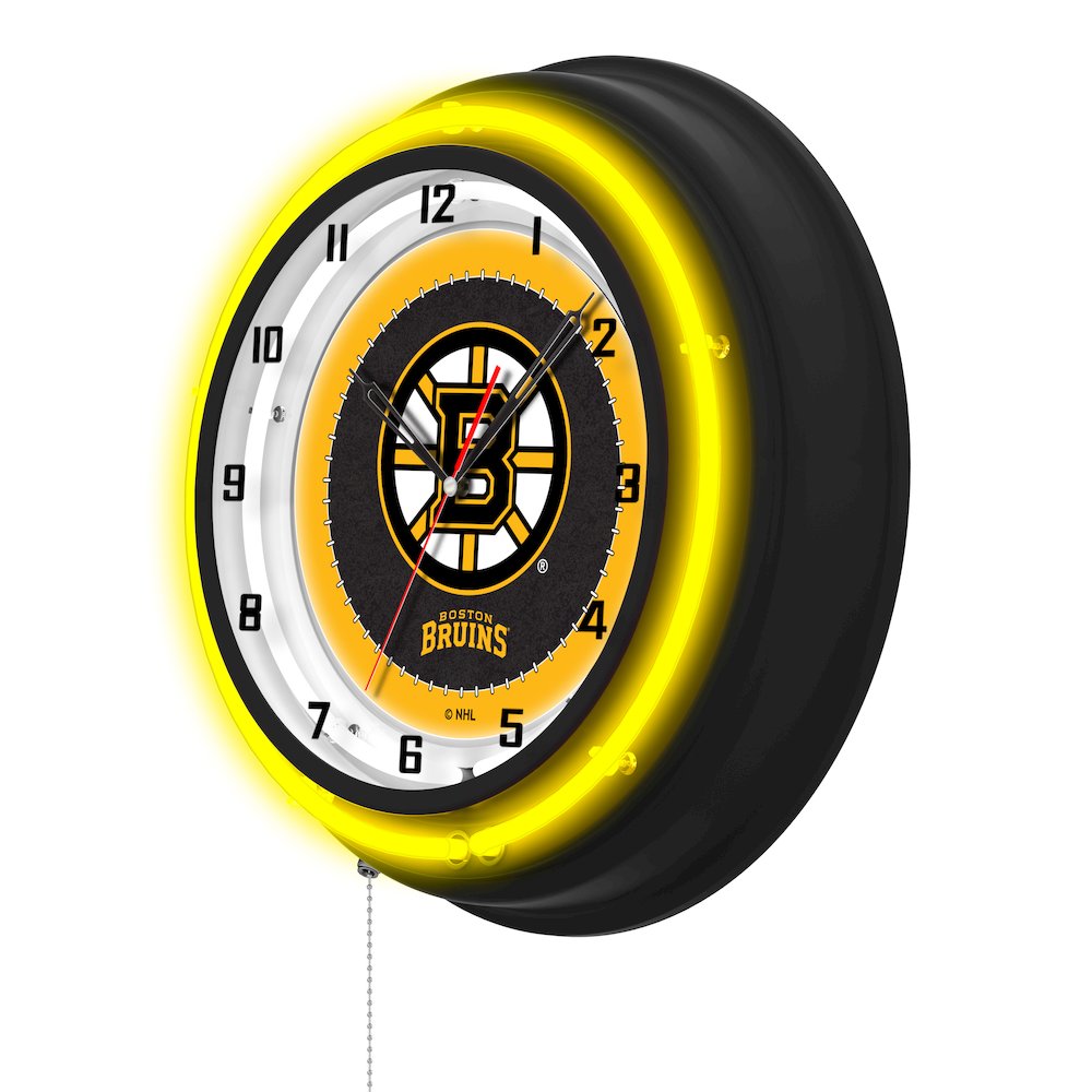 Boston Bruins 19" Double Neon Wall Clock. Picture 2