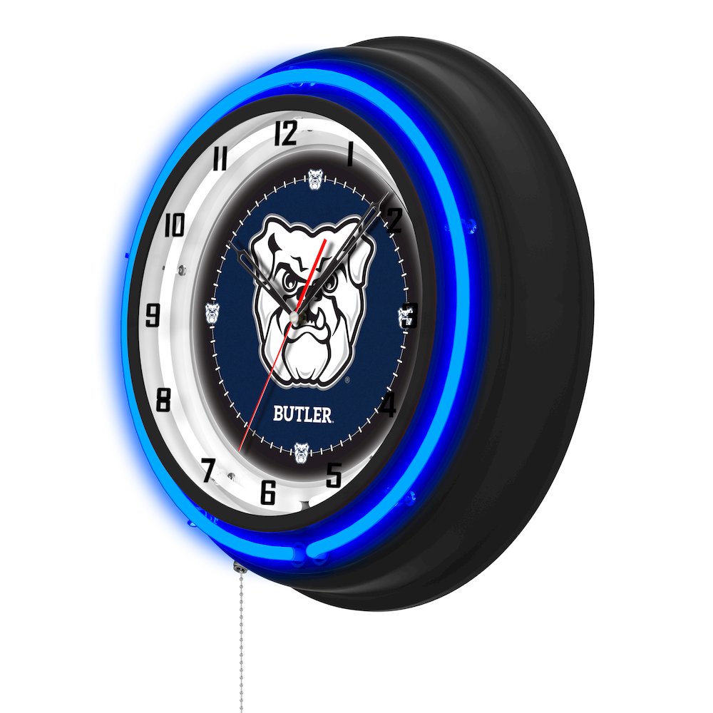 Butler University 19" Double Neon Wall Clock. Picture 2