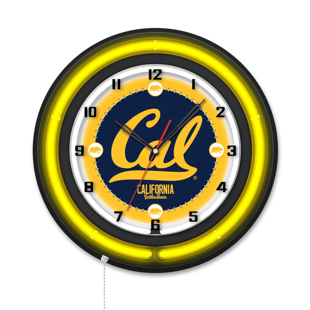 University of California 19" Double Neon Wall Clock. Picture 1