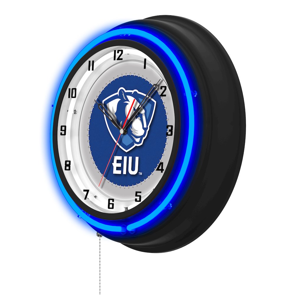 Eastern Illinois University 19" Double Neon Wall Clock. Picture 2